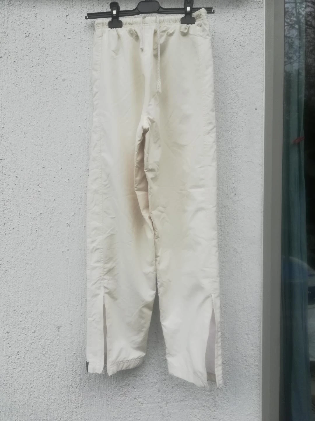 Elastische broek met koord Uniseks (Heren/Dames) joggingstijl Ecru T.S (1 vlek) – photo 3